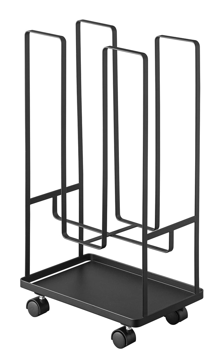 Yamazaki TOWER 5761 Karton Organizer, Schwarz, Stahl, L 20 x B 30 x H 54,5cm, Schwarz