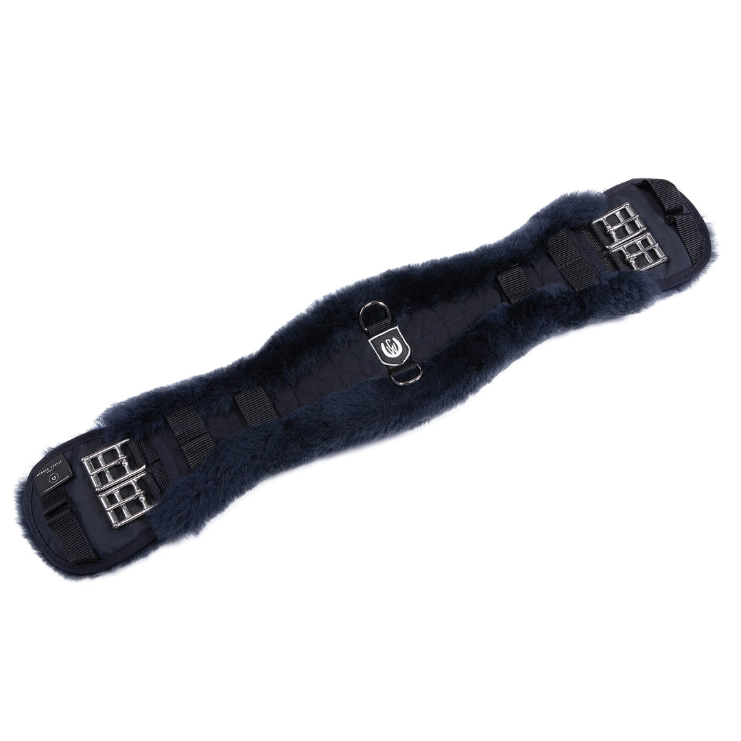 CHRIST Lammfell Sattelgurt/Konturgurt Dressur, anthrazit 70 cm anthrazit-schwarz, 45 cm