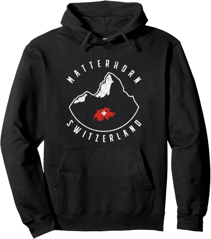 Matterhorn Schweiz Alpen Geschenk Bergsteigen Wandern Pullover Hoodie