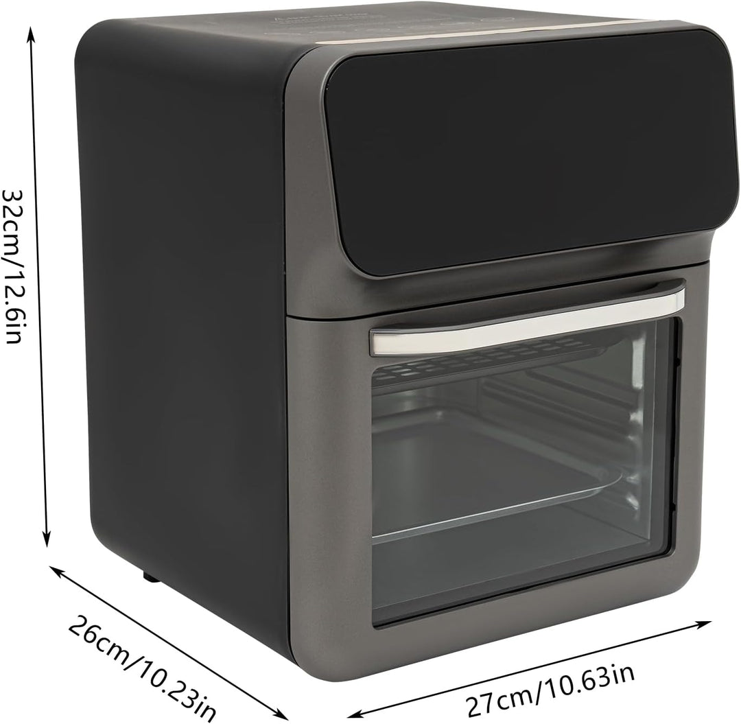 Mini Backofen 13 L, Elektrobackofen LCD-Touchscreen Minibackofen, Visuelle Funktion Backofen, mit 15