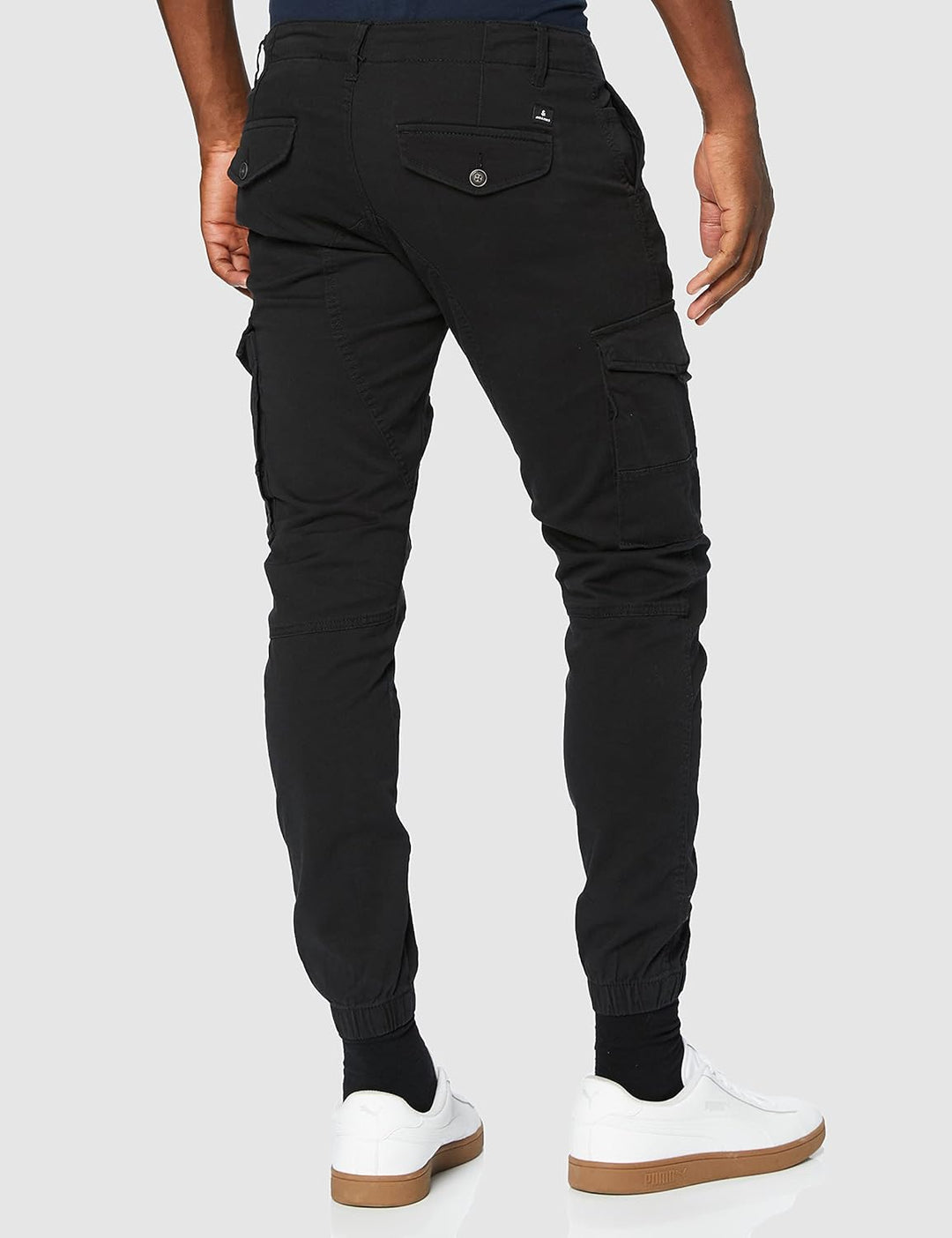 JACK & JONES Male Cargo-Hose Slim Fit Cargo-Hose 33W / 34L Schwarz, 33W / 34L Schwarz