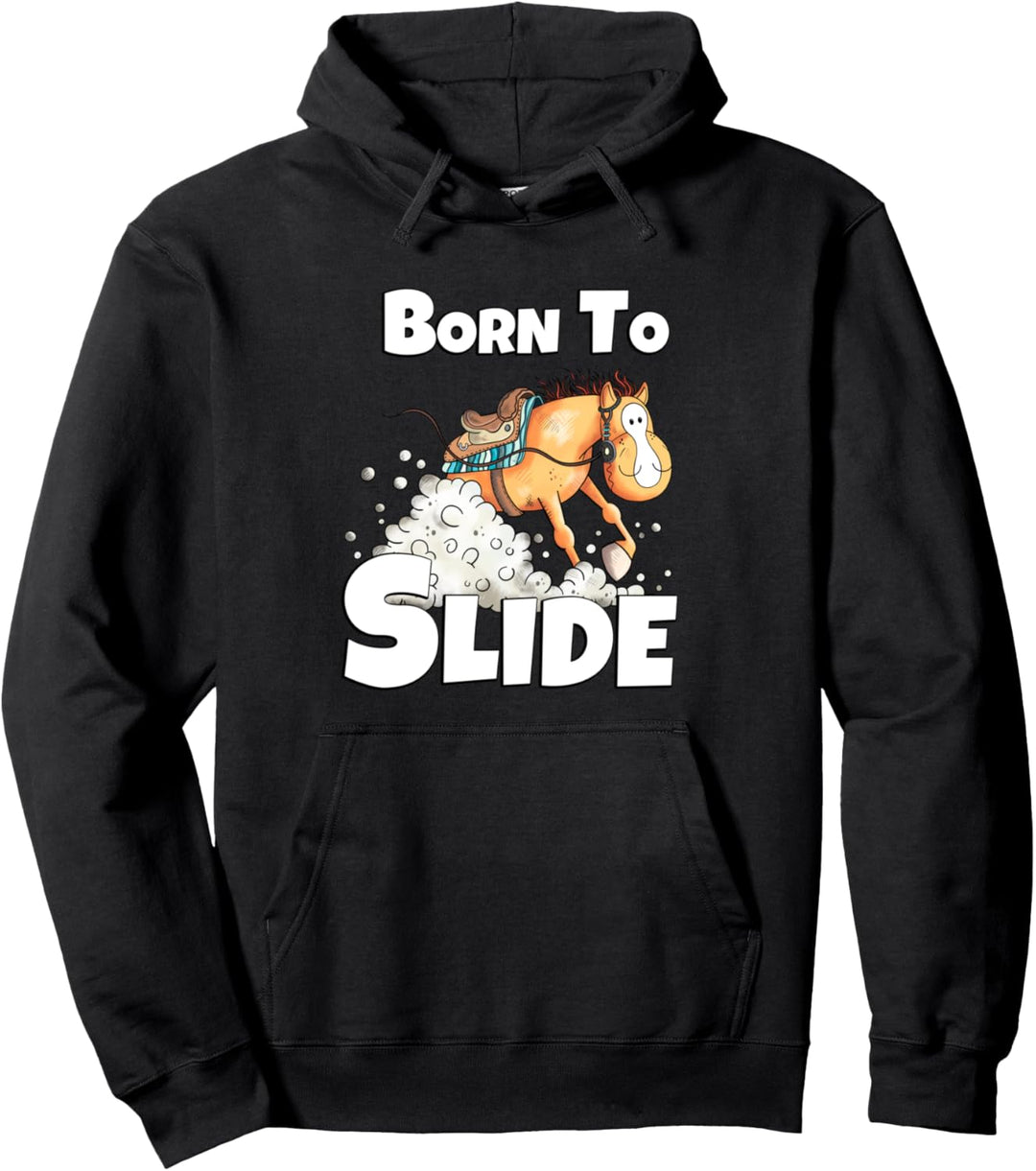 Westernreiten Sprüche I Quarter Horse I Sliding Stop Fun Pullover Hoodie