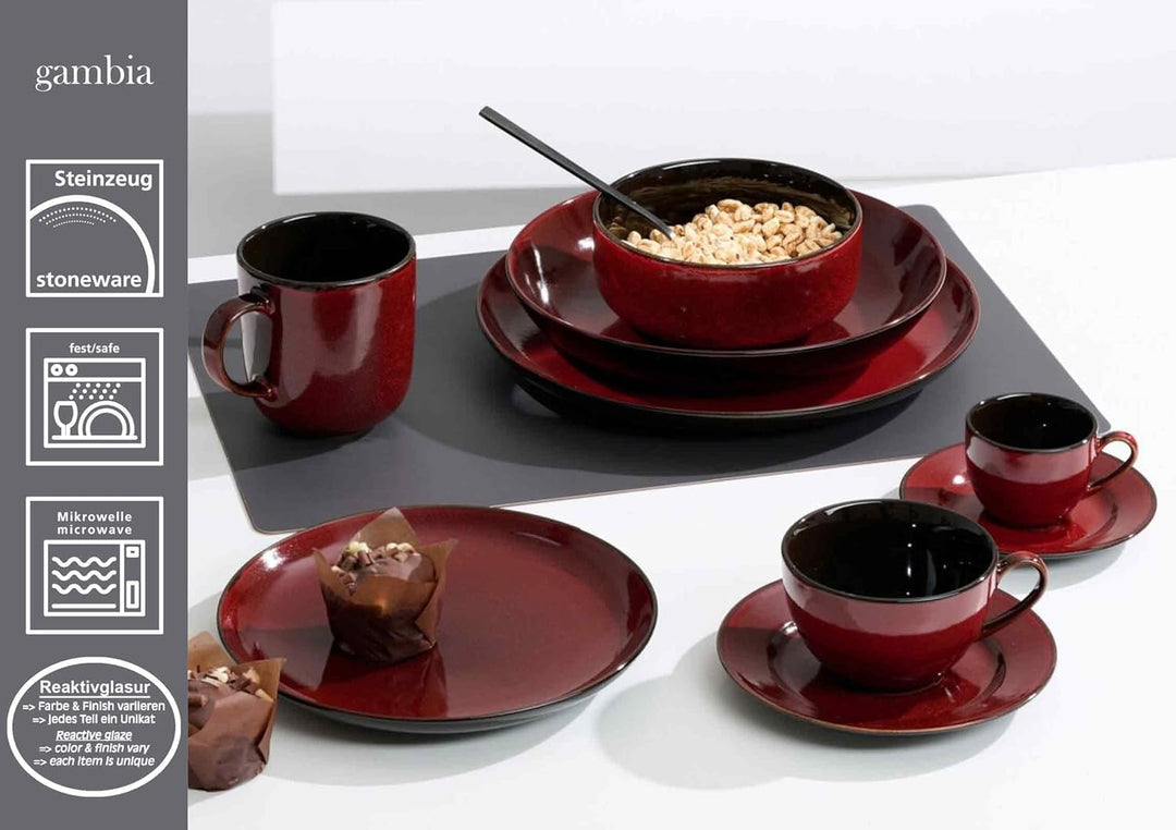 Ritzenhoff &amp; Breker Gambia Suppenteller 6er Set, 23 cm, Tiefe Teller mit Farbverläufen, Skandinavisc