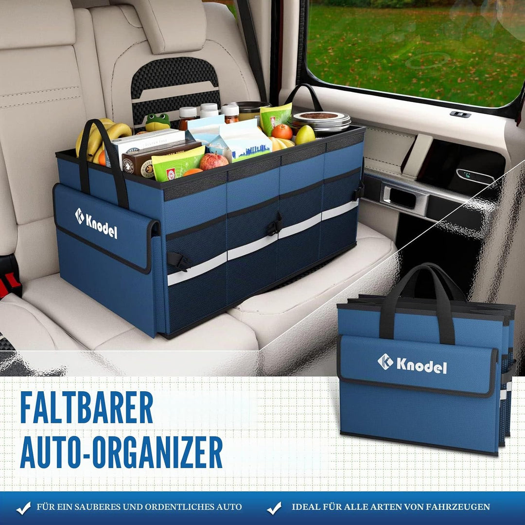 K KNODEL Autostruktur-Organisator mit faltbarem Deckel, Autospeicherbox und tasche, grosser Kofferra