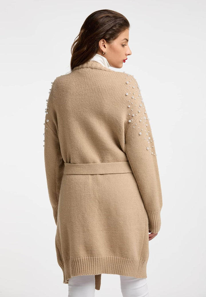 faina Cardigan Damen 11025481 M-L Beige, M-L Beige