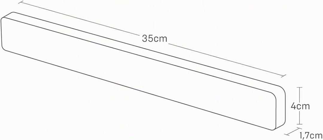 Yamazaki 5201 TOWER Magnetischer Messerhalter, weiss, ABS-Harz/Magnet/Silikone, minimalistisch, 1,7