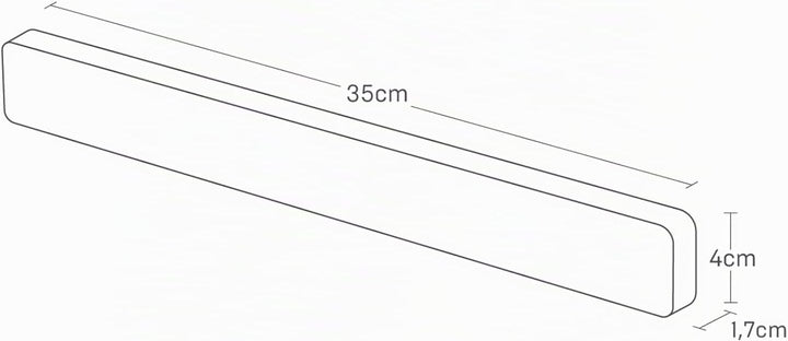 Yamazaki 5201 TOWER Magnetischer Messerhalter, weiss, ABS-Harz/Magnet/Silikone, minimalistisch, 1,7