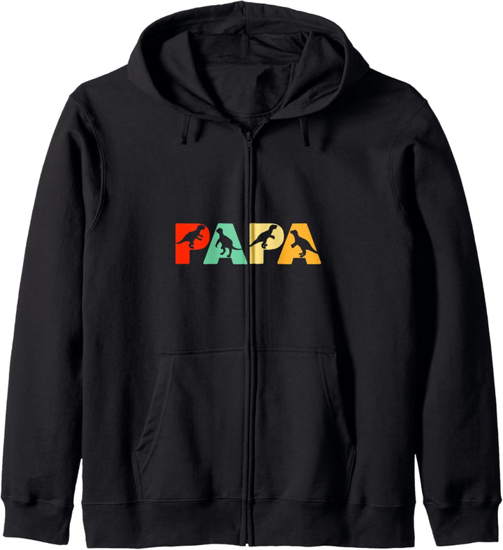 Retro Dinosaurier Papa, Lustiger Papa Dinosaurier Vater Kapuzenjacke
