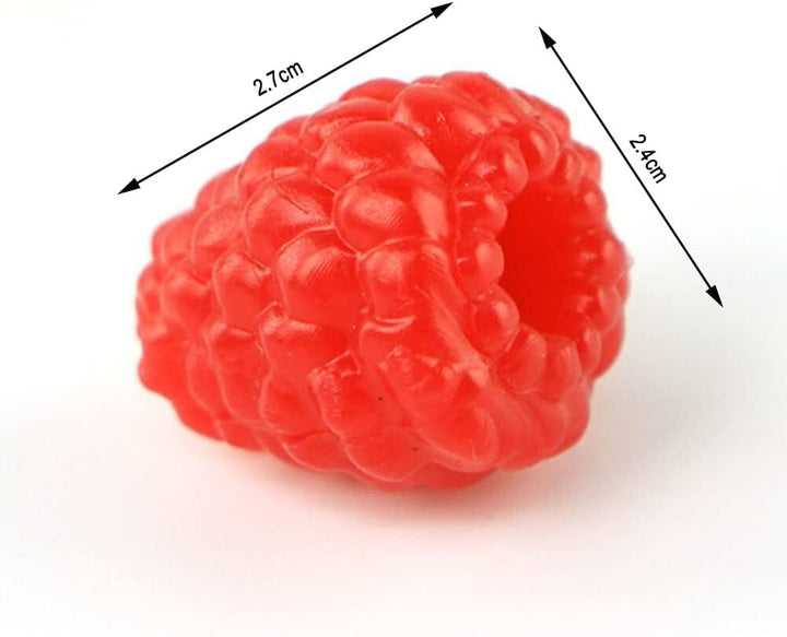 iSpchen 30 Stück Künstliche Himbeere Kunststoff Gefälschte Früchte Obst realistisch Erdbeere Mini Fr