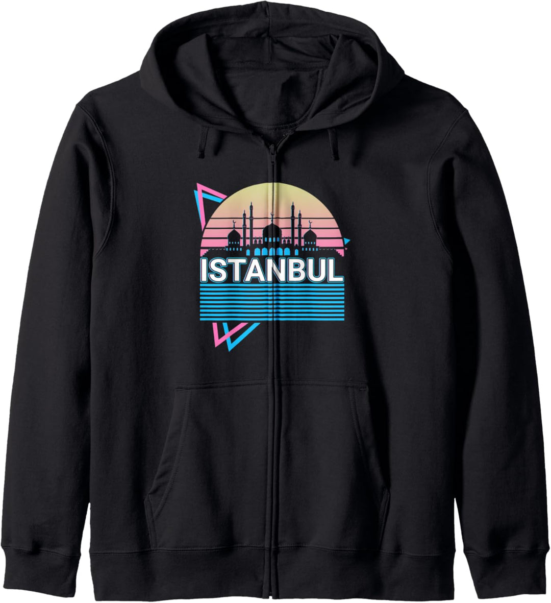 Istanbul City Skyline Stadtbild Retro Kapuzenjacke