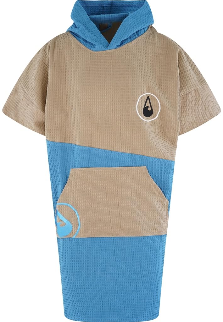 WAVE HAWAII Poncho Lighd Surfponcho 100% Baumwolle für Körpergrössen von 170-200 cm Umkleidehilfe fü