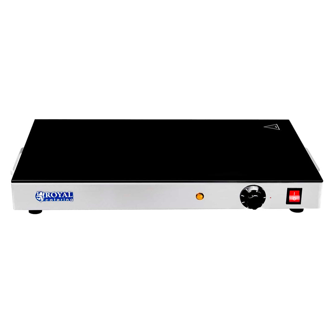 Royal Catering - RCHP-500G - Warmhalteplatte - 260 W - Glasoberfläche - 53,0 x 32,5 cm