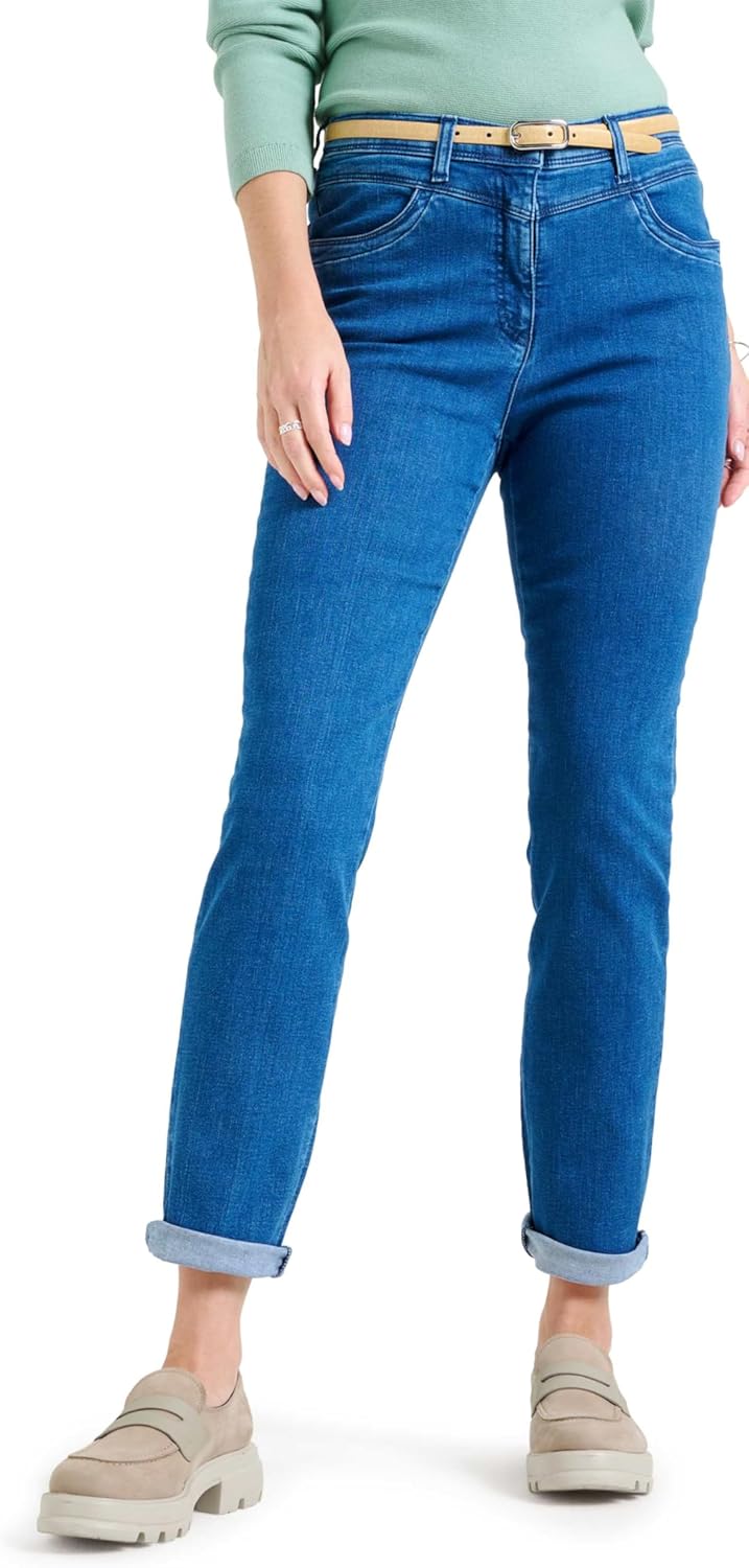 Raphaela by Brax Style Laura New Damen Five-Pocket-Hose Super Slim Fit, 27W / 32L Stoned Blue