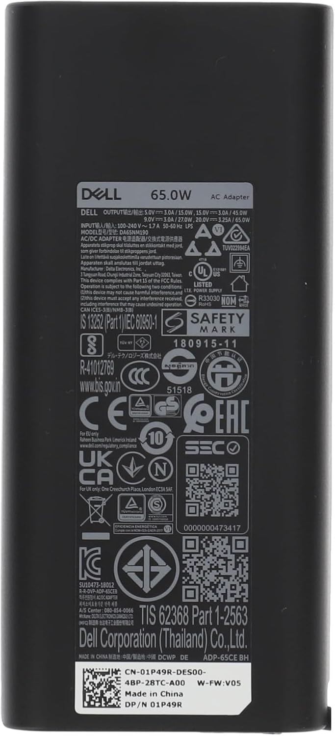 DELL USB-C Ladegerät 65W VT148 WMDHR 0VT148 0WMDHR für Latitude 7430 5330 7330 5530 7420 7520 5520 9