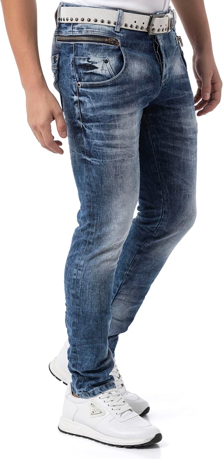 Cipo &amp; Baxx Herren Jeans | Modernes Denim | Markante Details | Vielseitig kombinierbar für Freizeit