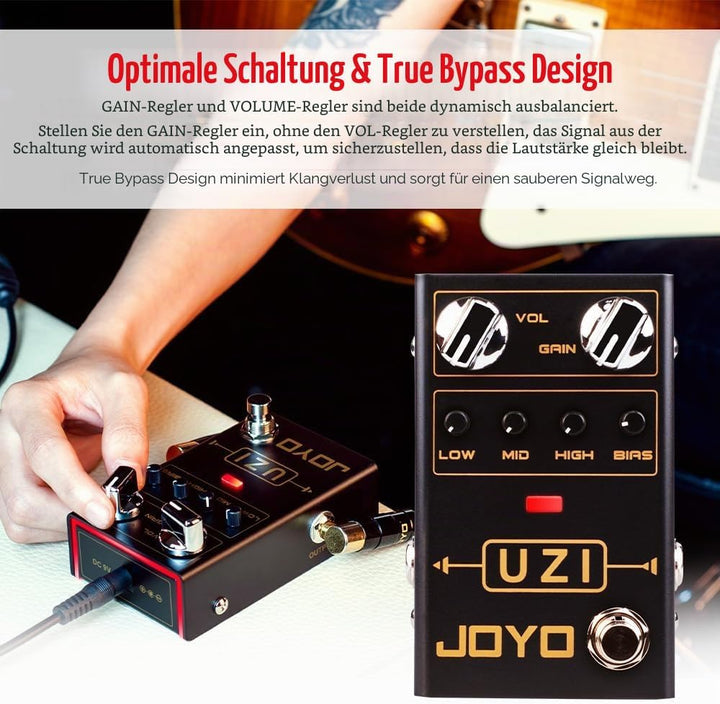 JOYO Distortion Pedal R-Serie Heavy Metal Dist zwischen amerikanisch und britisch für E-Gitarren-Eff