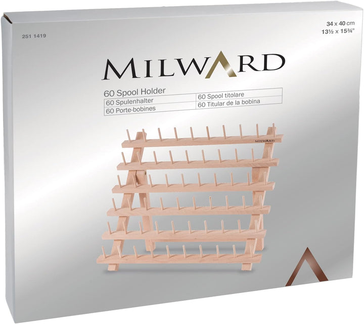 MILWARDS 2511419 Spulenhalter, Wood, Holz, 67x40