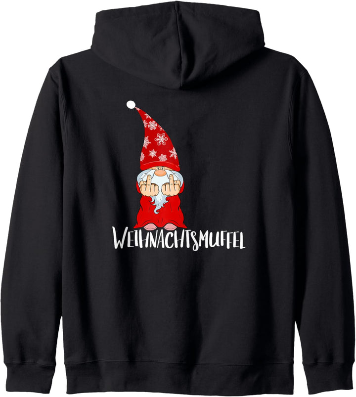 Weihnachtsmuffel, Grumpy Wichtel Statement Kapuzenjacke