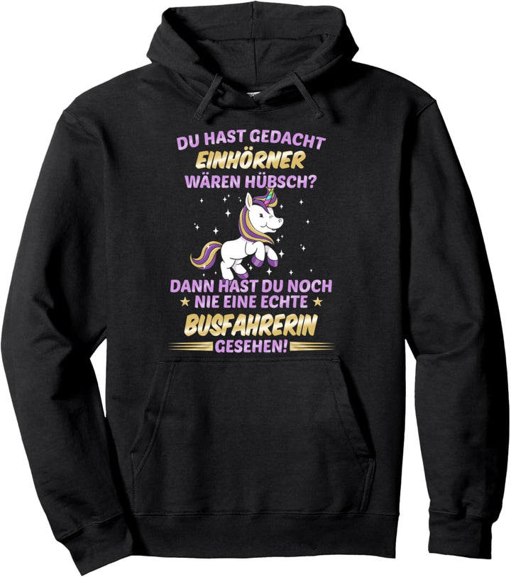 Busfahrer Bus Busfahrerin Einhorn Pullover Hoodie