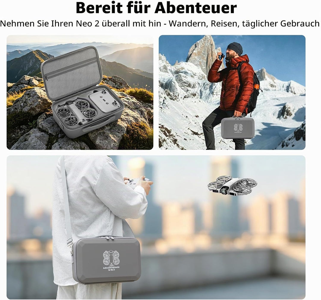 BRDRC Tasche für DJI Neo 2, Portable Schutzhülle Case Koffer mit Schultergurt für DJI Neo 2 Fly More