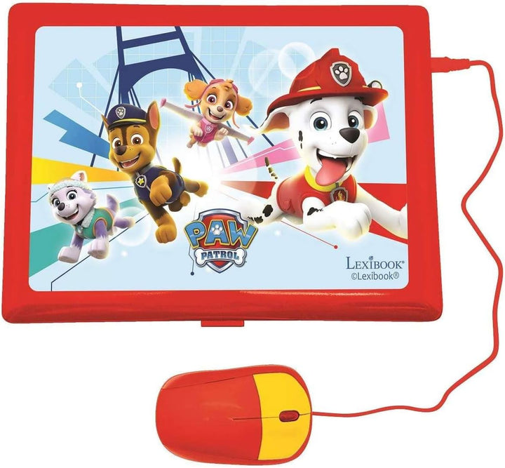 LEXIBOOK Paw Patrol-Pädagogisches und zweisprachiges Notebook Spanisch/Englisch-Spielzeug für Kinder