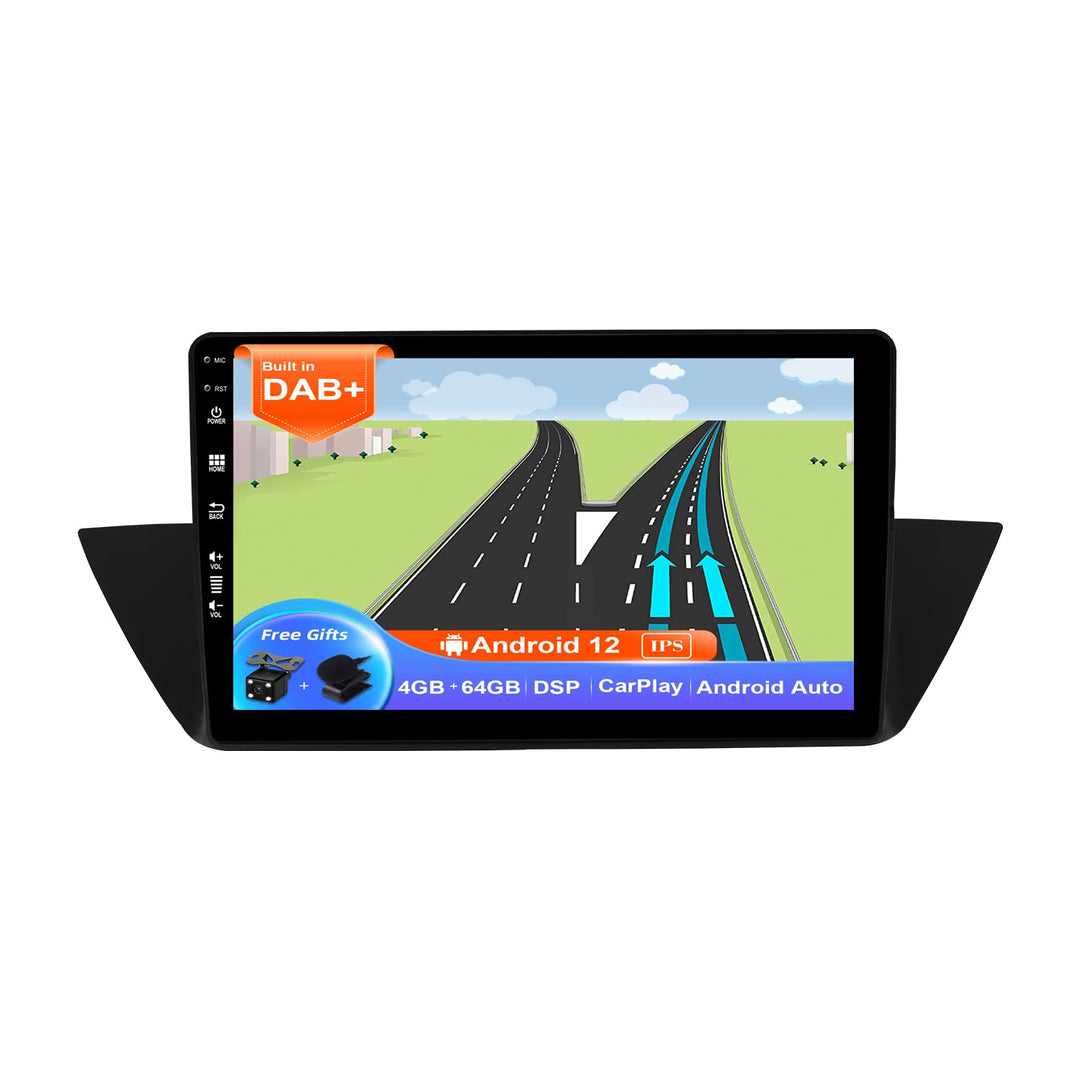 JOYX Android 12 IPS Autoradio - [Eingebaut DAB] - Passt für BMW X1 E84 (2009-2015) - Kabellos Carpla