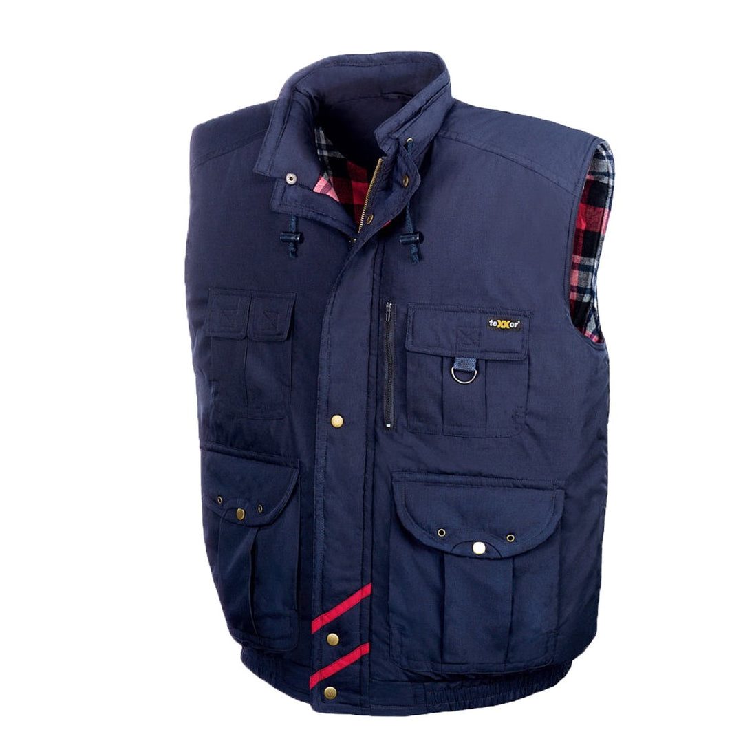 teXXor Arbeitsweste Trondheim, gefütterte Weste S, marine, 4259 S marine, S marine