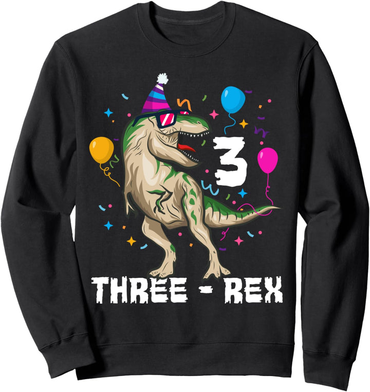 Three Rex T-Rex 3 Jahre alt Junge Mädchen Kinder Sweatshirt