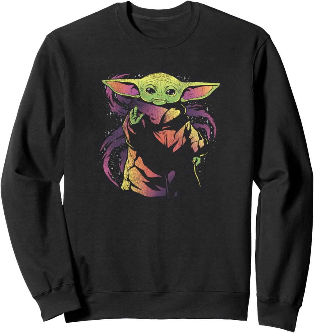 Star Wars: The Mandalorian The Child Multicolor Swirl Force Sweatshirt