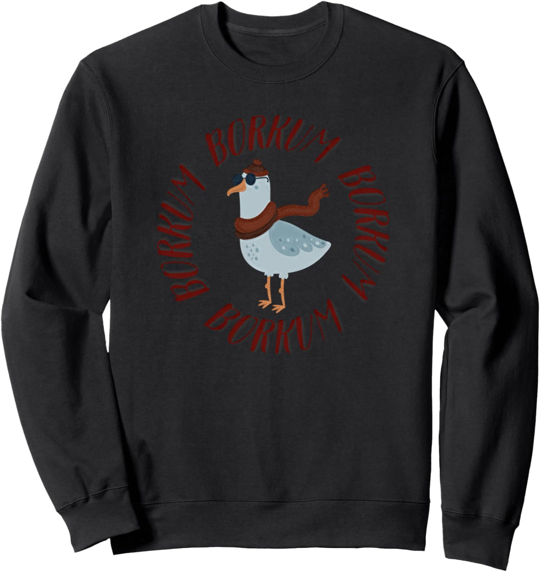 Borkum Möwe Design Nordsee Ostfriesisch Geschenk Moin Sweatshirt