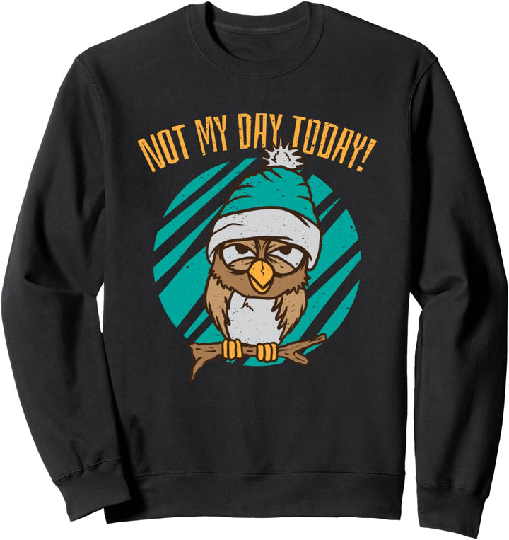 Not my Day Today Eule Langschläfer nicht mein Tag Müde sein Sweatshirt