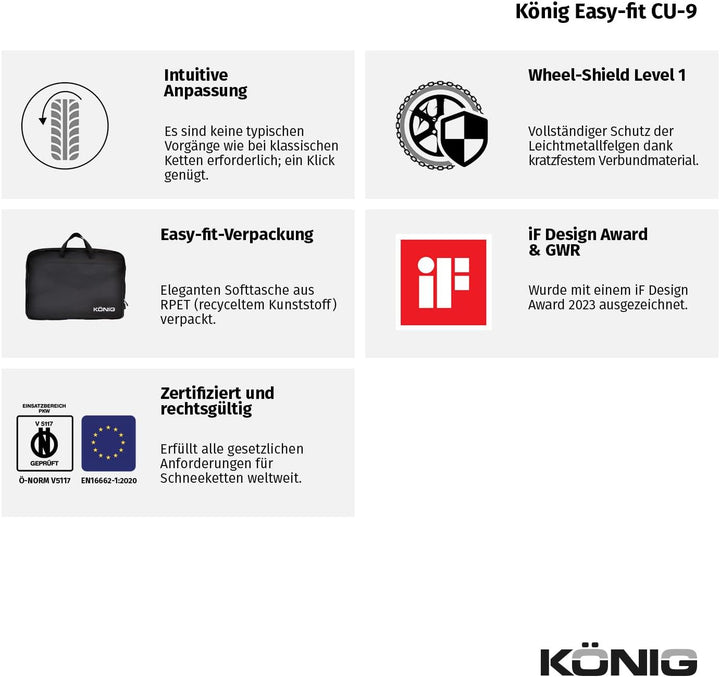 KÖNIG Easy-Fit CU-9 097 - Schneeketten, CU-9 097