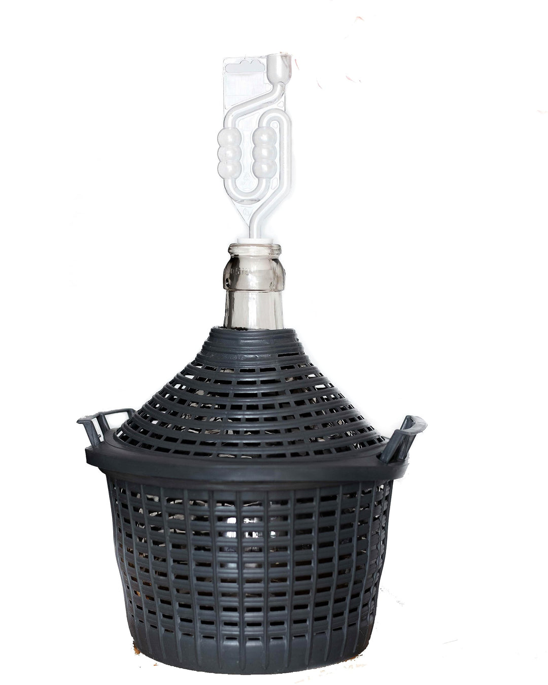Gärballon, Gärröhrchen mit stopfen, Glasballon, Weinballon, Gärbehälter, Glasflasche, Weinherstellun