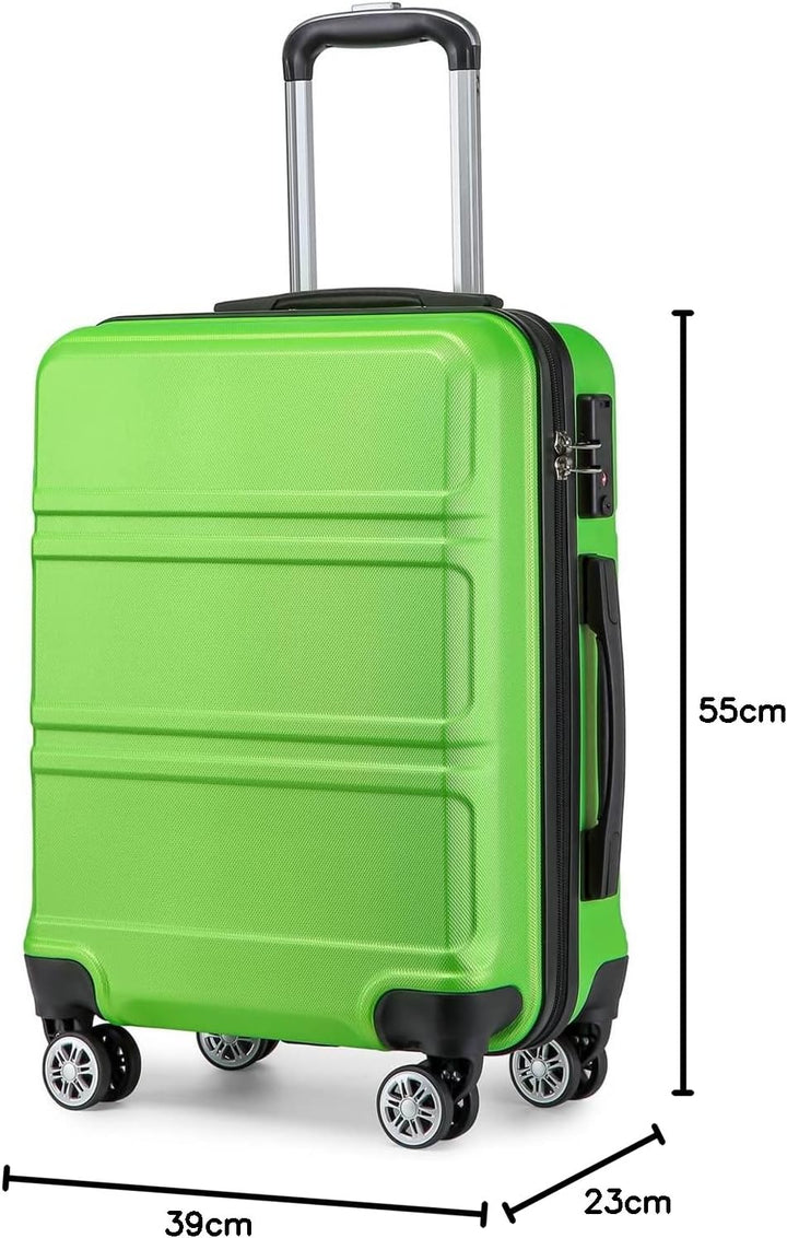 KONO Koffer Trolley Reisekoffer, M (55cm) Apfelgr&amp;