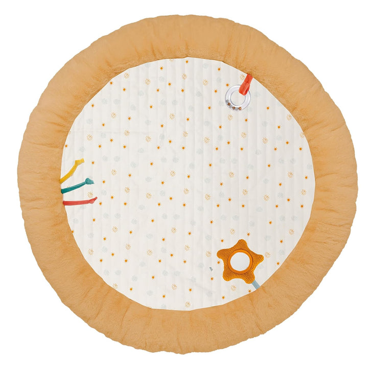 Nattou Krabbeldecke mit Spielbogen und verschiedenen Aktivitäten, Dachs Felix und Esel Leo, Aus Poly