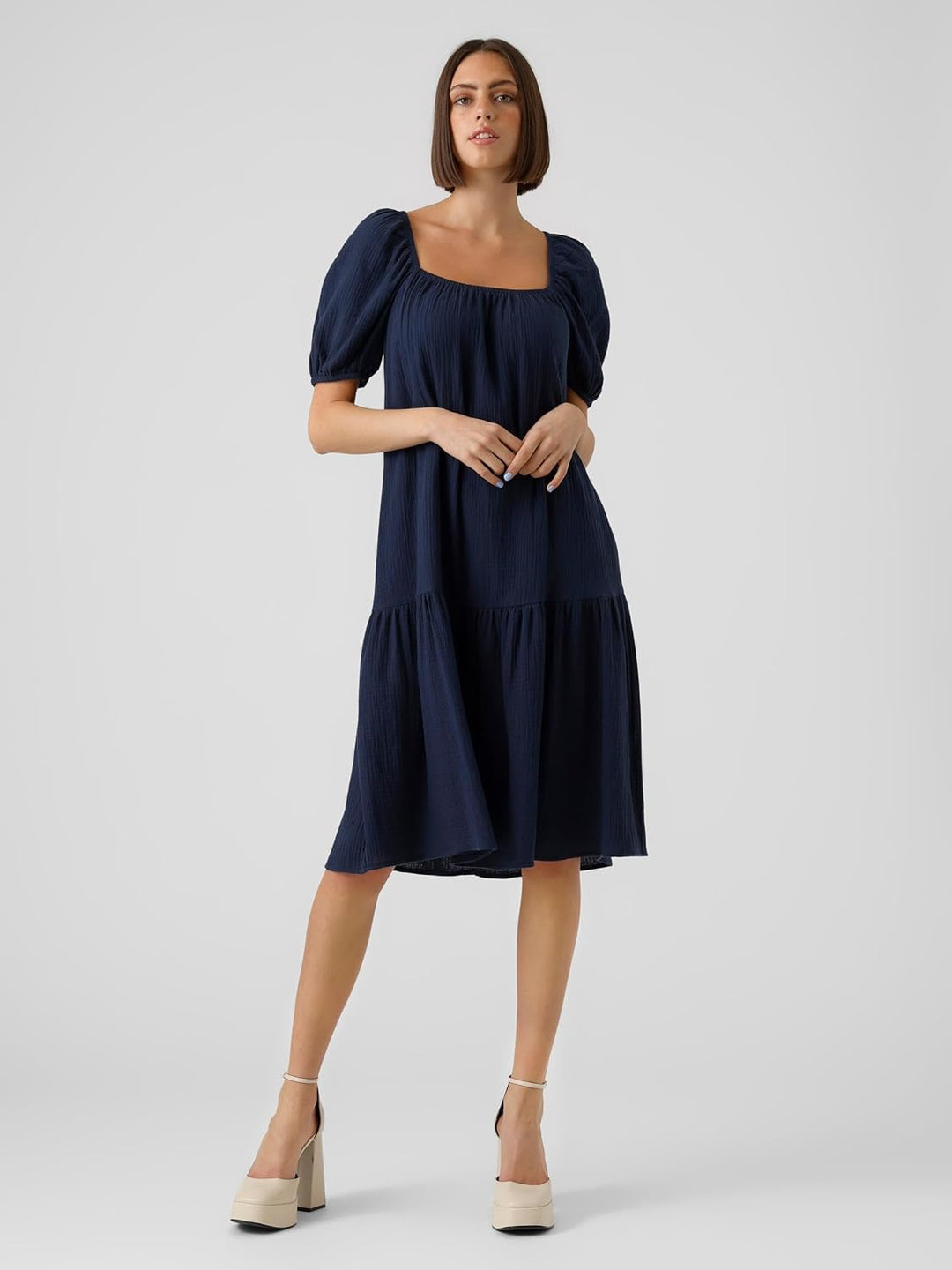 VERO MODA Damen Kleid, Navy Blazer