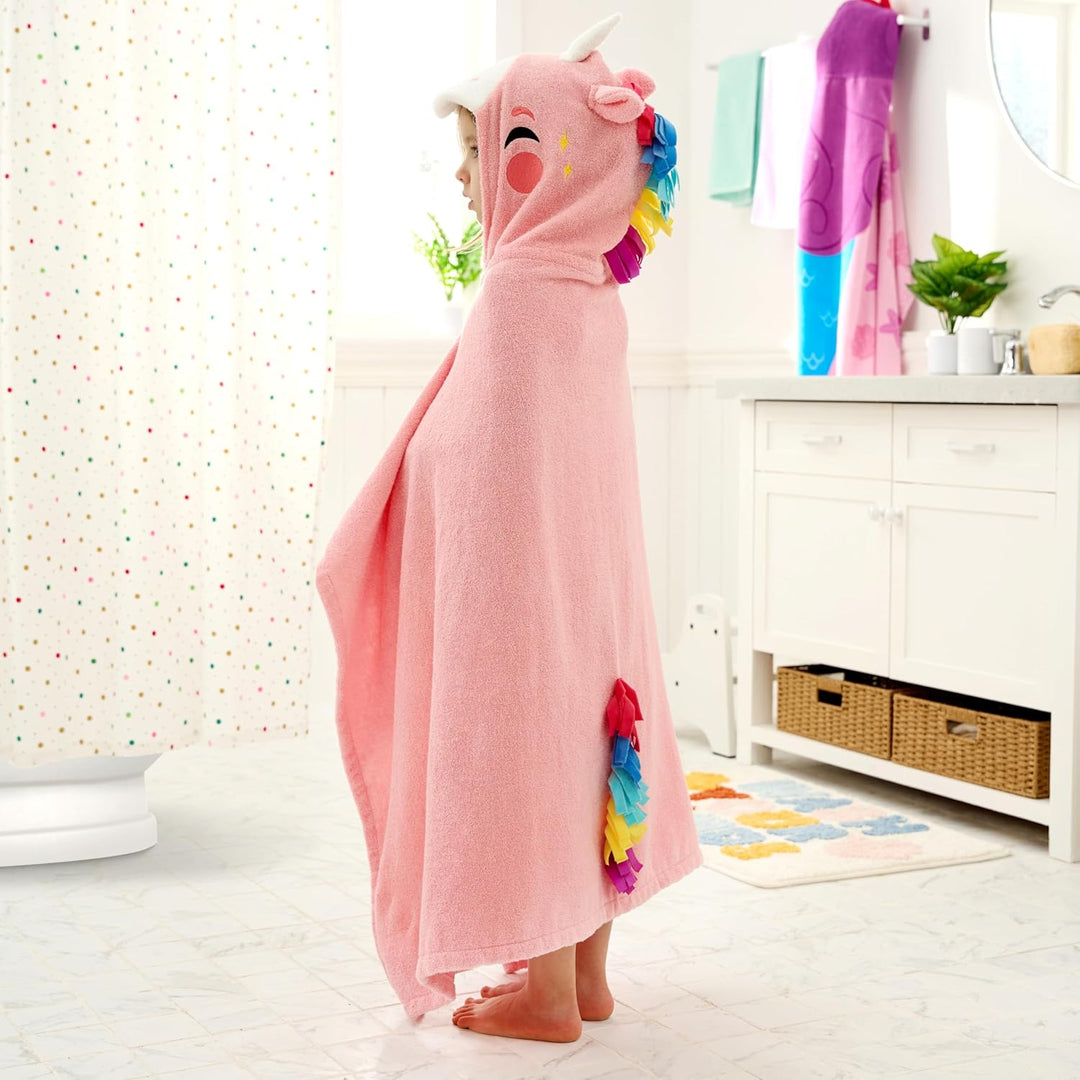 Joiedomi Unicorn 127 x 77 cm Kapuzenhandtuch für Kinder - Weiches Baumwoll-Badetuch -für Kinder von