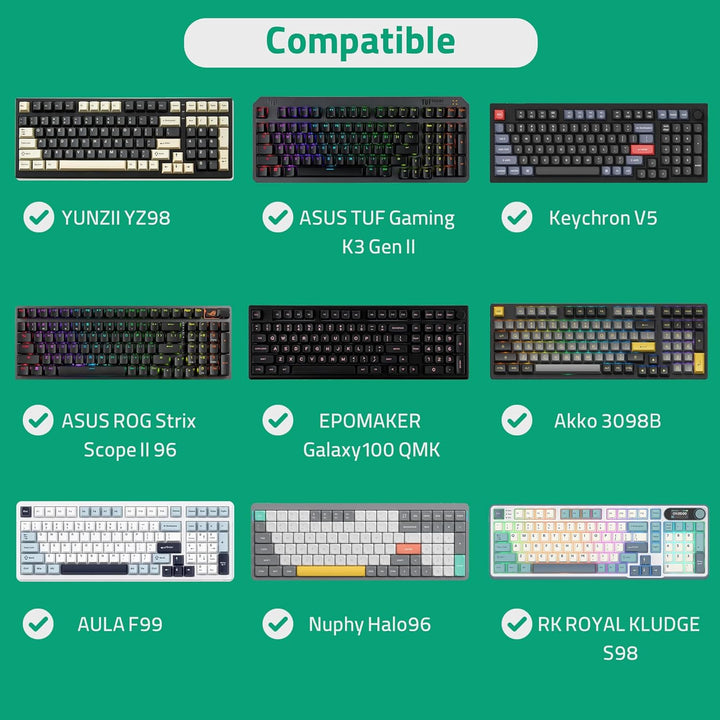 GEEKRIA 90%-96% Tastatur und Maus Combo Case, kompatibel mit Keychron V5 Max/Q5 Pro, Aula F99, RK Ro