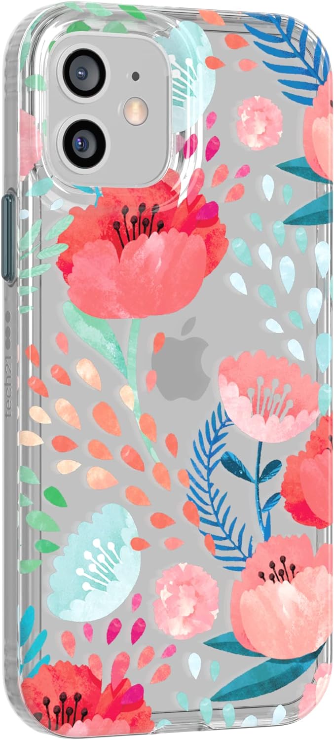tech21 Evo Art Botanischer Garten für iPhone 12/12 Pro - Schutzhülle mit 10 Fuss Multi-Drop-Schutz u