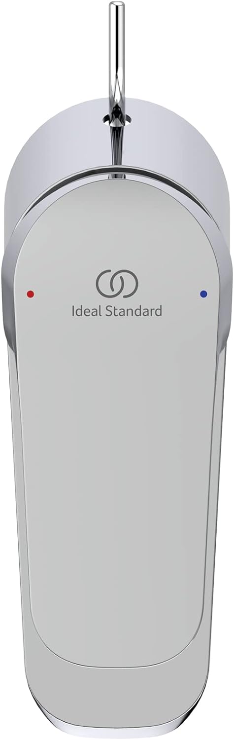 Ideal Standard B1708AA Ceraflex Waschtischarmatur mit Zugknopf-Ablaufgarnitur 5 l/min., mit Metallab