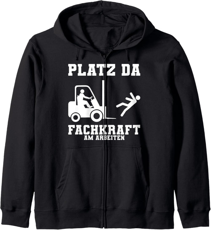 Gabelstapler Stapler-Fahrer Lagerist Kapuzenjacke