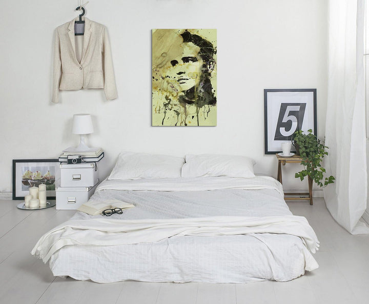 Marlon_Brando_90x60cm Splash Art Paul Sinus Aquarell, Gemälde, Kunstbild auf Leinwand