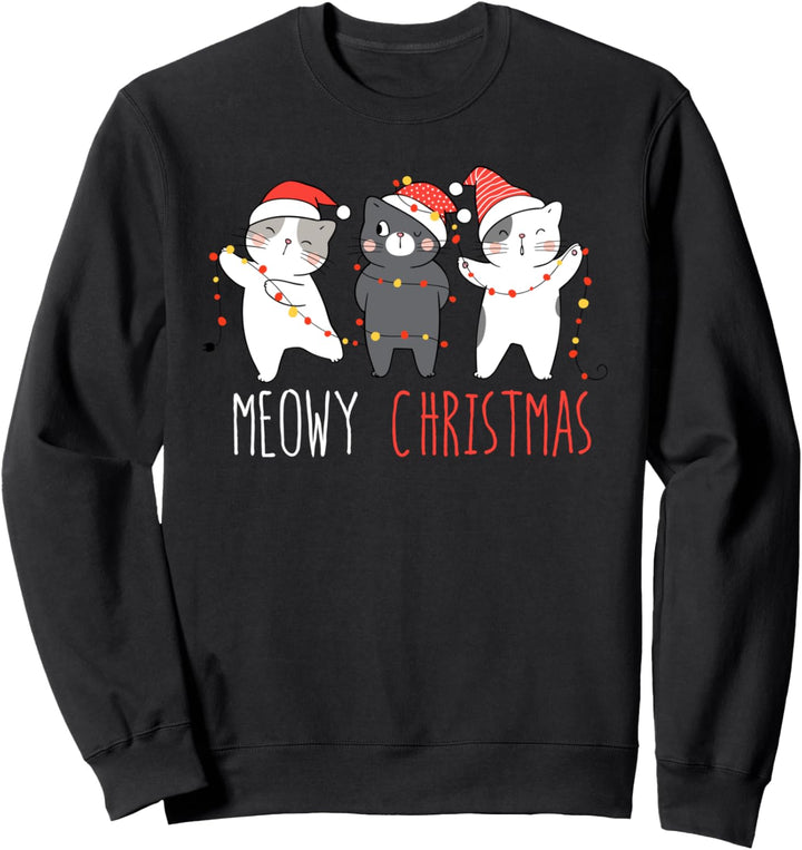 Süsse Katzen Xmas Kätzchen Weihnachtsoutfit Weihnachts - Sweatshirt