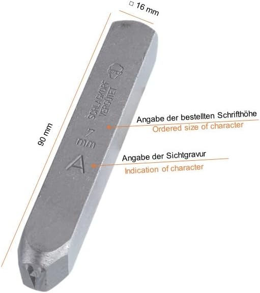GRAVUREM Sonderklasse Schlagzahlen, Schlagstempel, Prägestempel, Einschlagzahlen - Zahlen 0-9 / 10mm