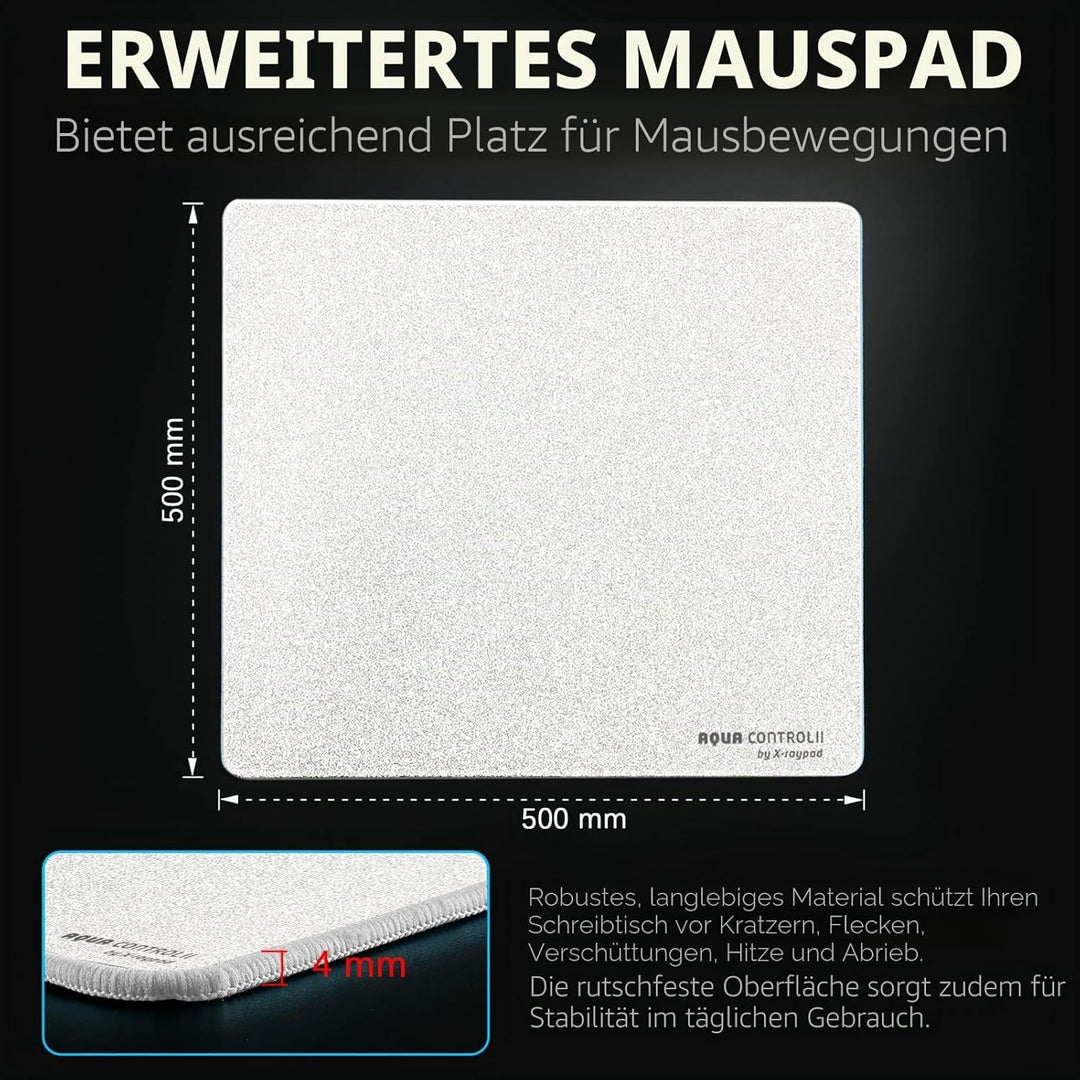 X-Raypad Aqua Control 2 AC2 Solid Gaming-Mauspad, Ultra-Hochpräzisions-Mauspad mit Perfekter Geschwi