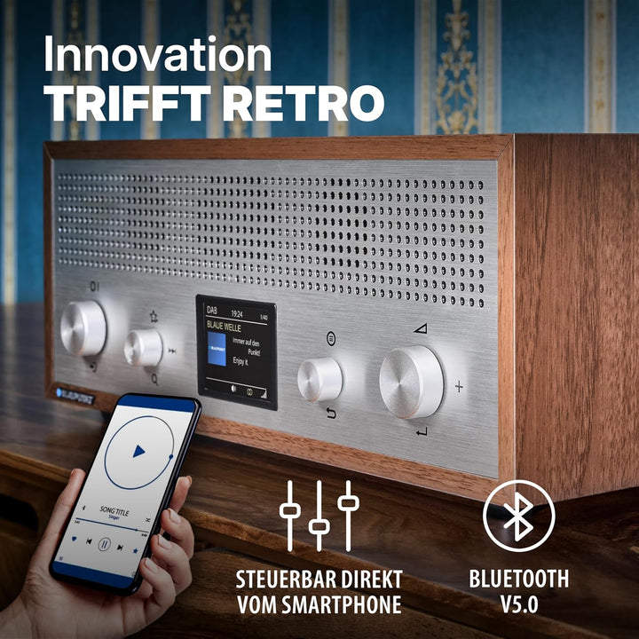 BLAUPUNKT Verona RXD 190 DAB+ mit AUX IN und Bluetooth - 15 Watt RMS Radio mit LC-Farbdisplay, Radio