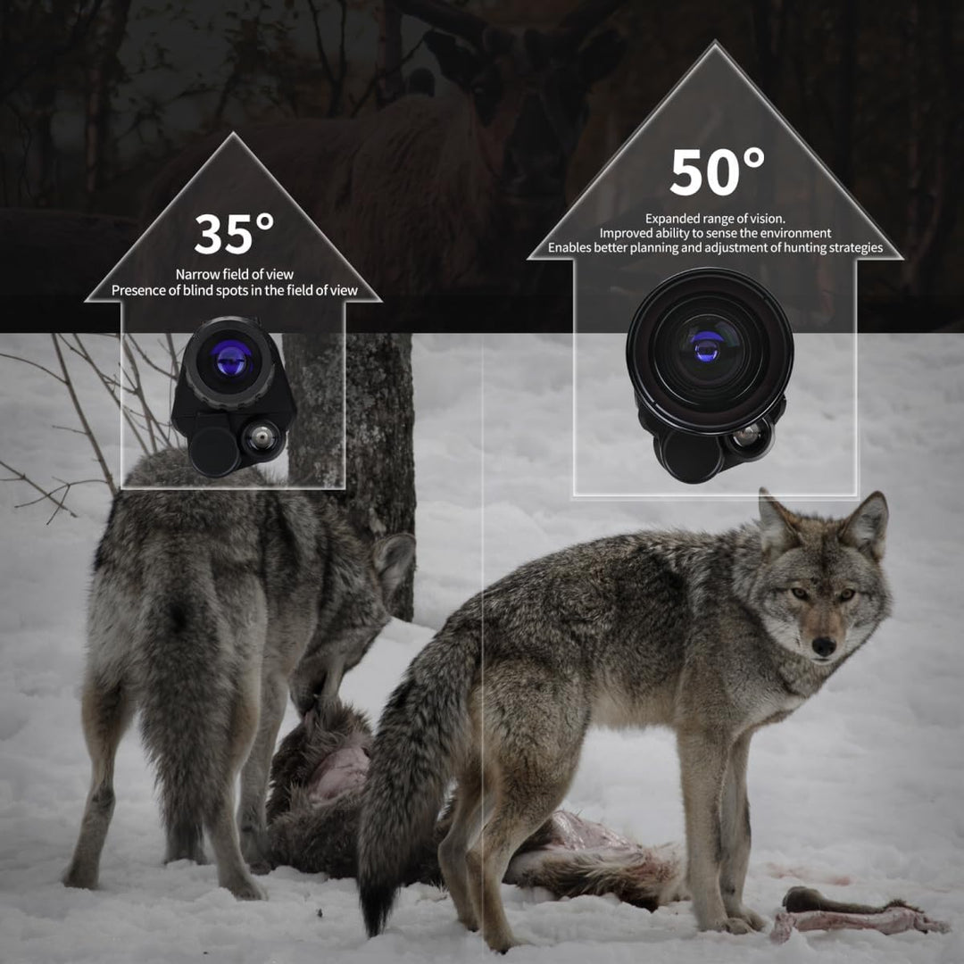 WILDGAMEPLUS NVG30 Weitwinkel Optische Linse Kit, Aluminium 50° FoV Weitwinkel Objektiv für NVG30 Mo