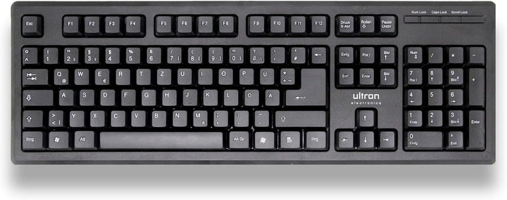Ultron UMC-200 - Tastatur-und-Maus-Set - USB - Office - 800dpi - QWERTZ - Deutsch - Schwarz