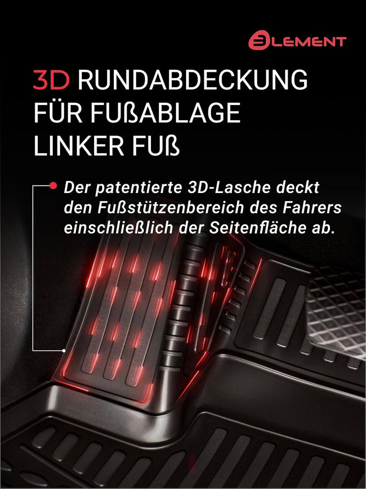 Element Gummimatten Passgenaue Fussmatten Citroen Xsara Picasso 1999-5tlg
