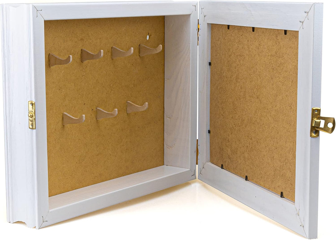 Schlüsselkasten aus Holz, Hängeschrank mit Schlüsselbrett, Wandorganizer für Schlüsselaufbewahrung,